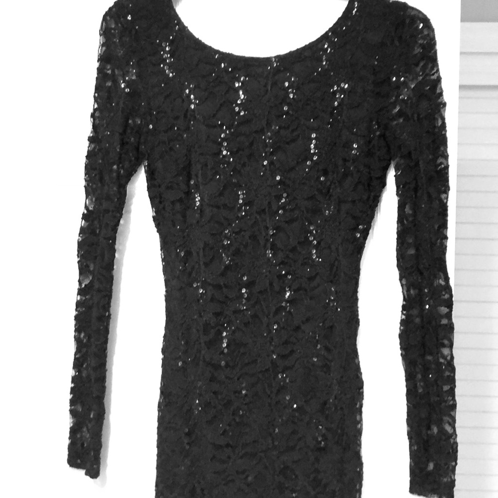 Black w/sequins cocktail dress (worn once)